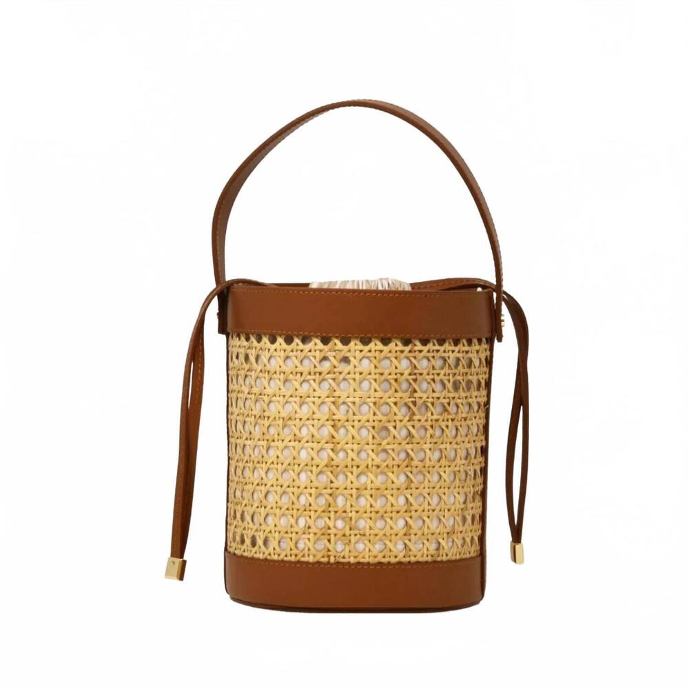 NEW GERMAN FUENTES women's leather bucket bag in camel